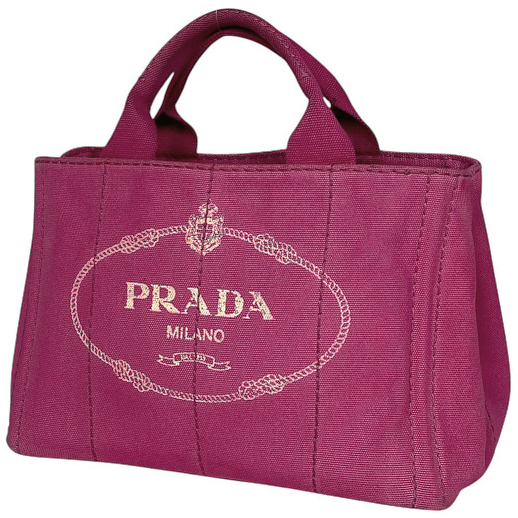 プラダ カナパ トート ハンドバッグ トートバッグ キャンバス ピンク BN2439 レディース 【中古】brbag