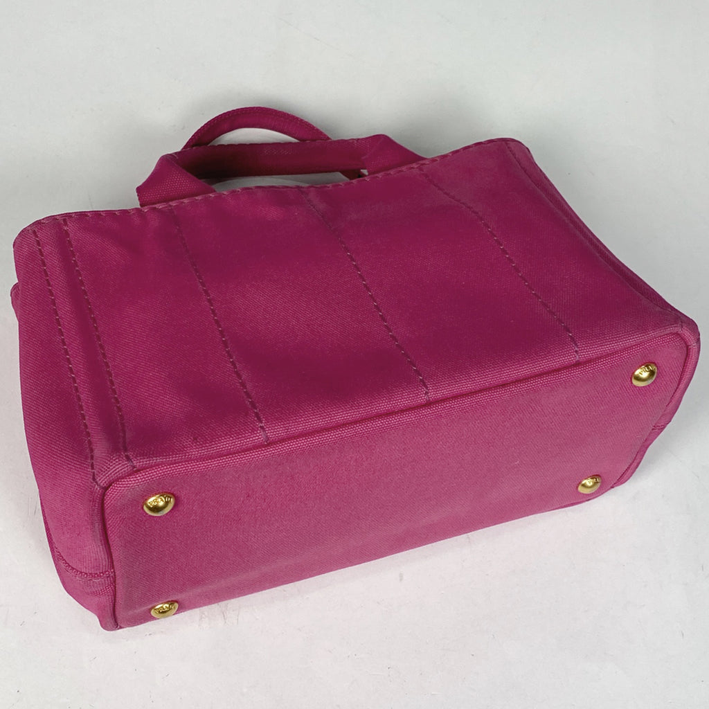 プラダ カナパ トート ハンドバッグ トートバッグ キャンバス ピンク BN2439 レディース 【中古】brbag