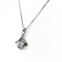 ダイヤモンド デザインネックレス プラチナ ペンダント ネックレス Pt900 Pt850 ダイヤモンド レディース 【中古】nbjwl