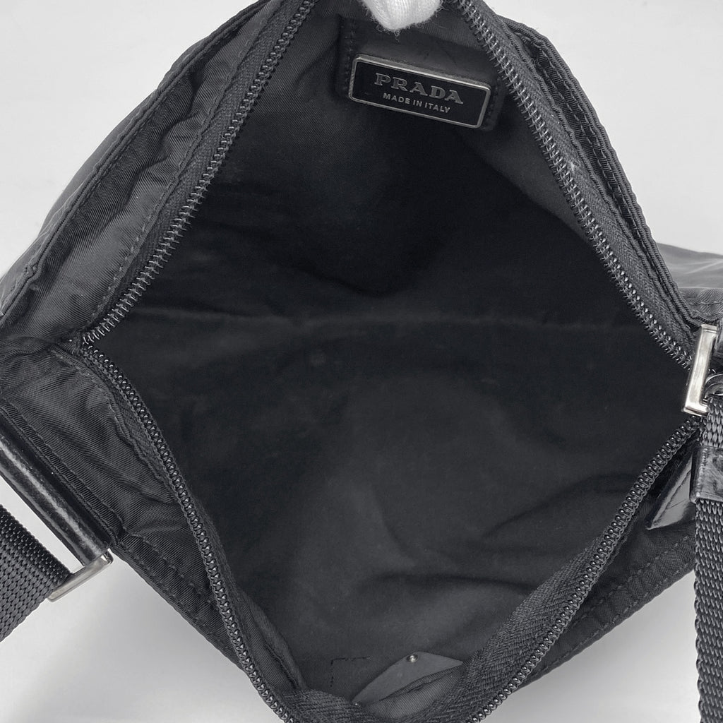 プラダ ロゴ入りブラックかぎ針編みショルダーバッグ PRADA(プラダ)かぎ針編みショルダーバッグ (PRADA/ショルダー