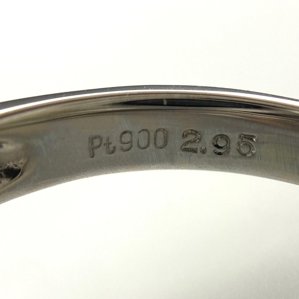 エメラルド デザインリング プラチナ メレダイヤ 指輪 リング 11号 Pt900 エメラルド ダイヤモンド レディース 【中古】nbjwl