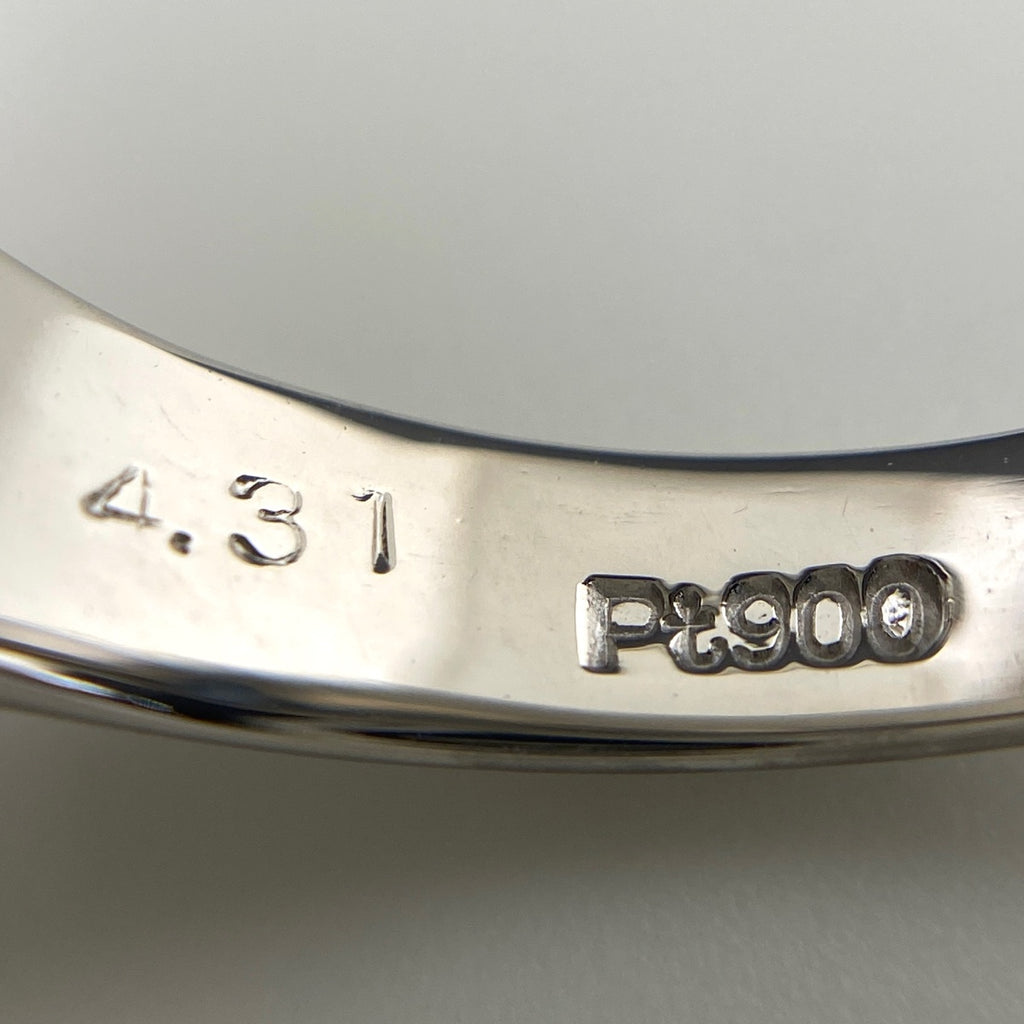 サファイア デザインリング プラチナ 指輪 メレダイヤ リング 11.5号 Pt900 サファイア ダイヤモンド レディース 【中古】nbjwl