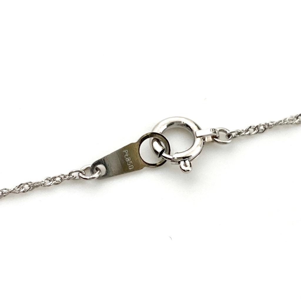 エメラルド デザインネックレス プラチナ ペンダント メレダイヤ ダイヤモンド ネックレス Pt900 Pt850 エメラルド レディース 【中古】nbjwl