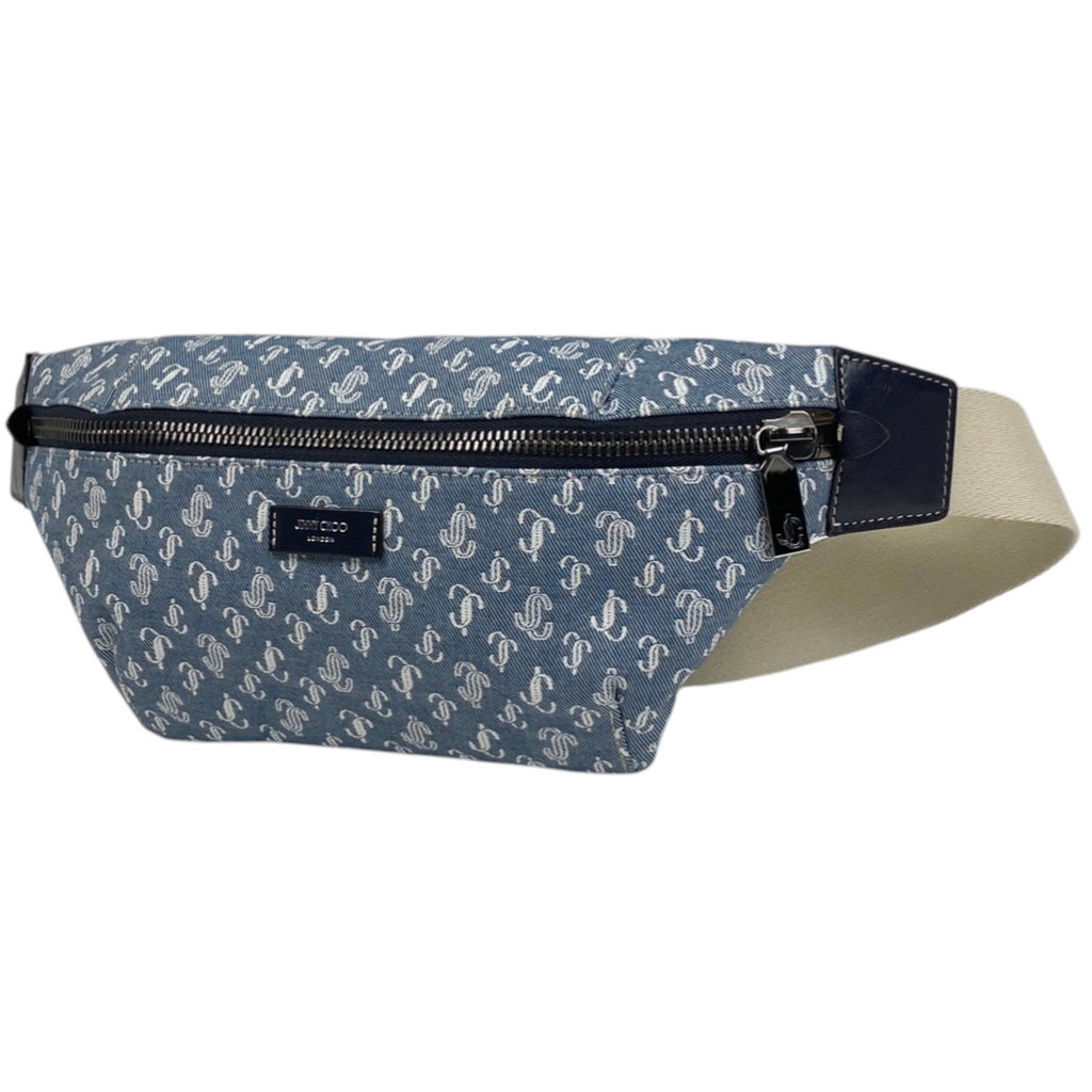 ジミーチュウ ロゴ ウエストバッグ ウエストポーチ ボディバッグ デニム ブルー レディース 【中古】brbag