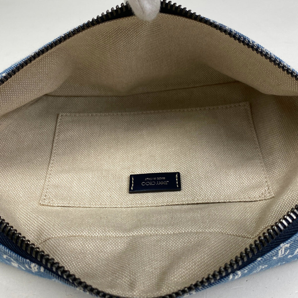 ジミーチュウ ロゴ ウエストバッグ ウエストポーチ ボディバッグ デニム ブルー レディース 【中古】brbag