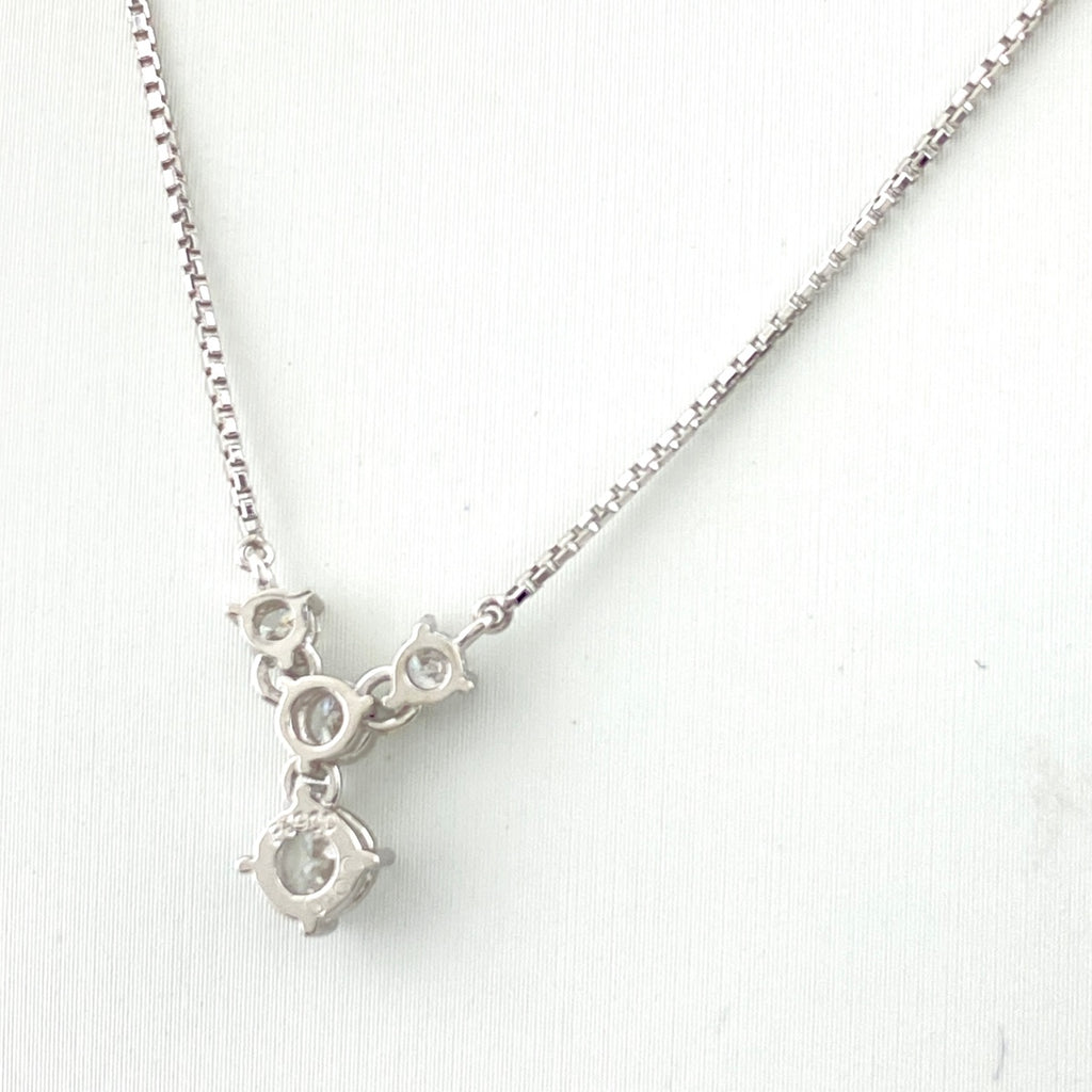 メレダイヤ デザインネックレス プラチナ ペンダント ネックレス Pt900 Pt850 ダイヤモンド レディース 【中古】nbjwl