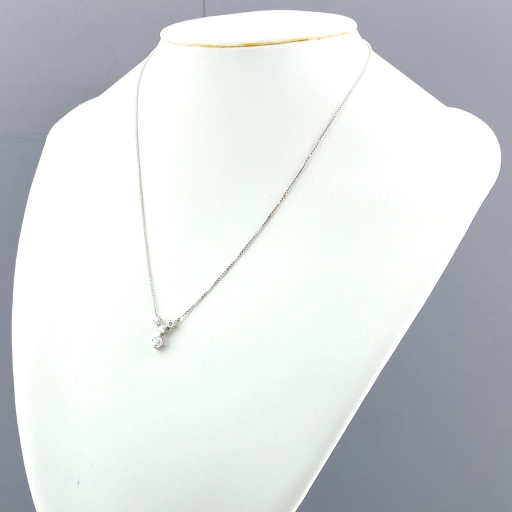 メレダイヤ デザインネックレス プラチナ ペンダント ネックレス Pt900 Pt850 ダイヤモンド レディース 【中古】nbjwl