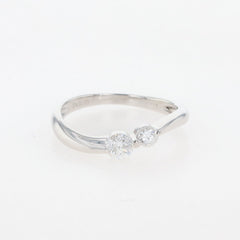 メレダイヤ デザインリング プラチナ 指輪 リング 8号 Pt900 ダイヤモンド レディース 【中古】nbjwl