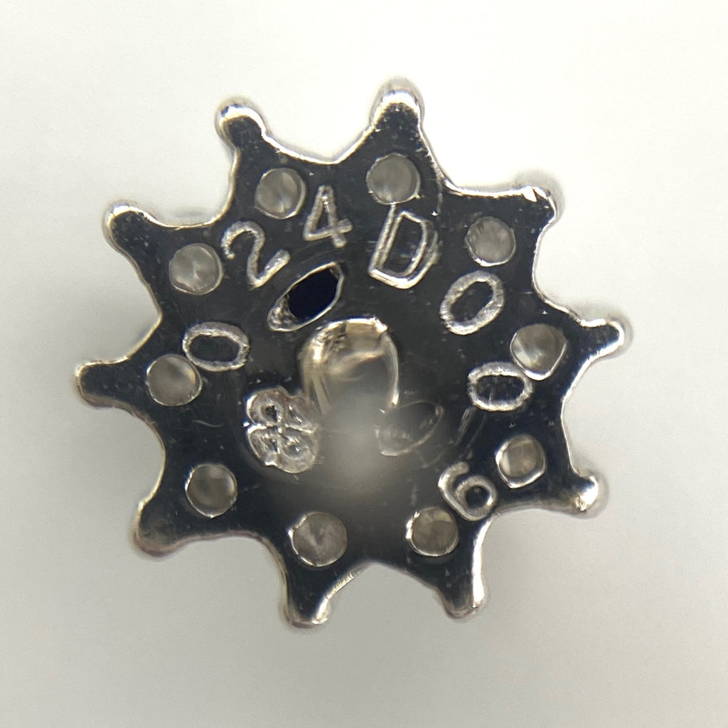 サファイア デザインピアス プラチナ メレダイヤ ピアス Pt850 サファイア ダイヤモンド レディース 【中古】nbjwl