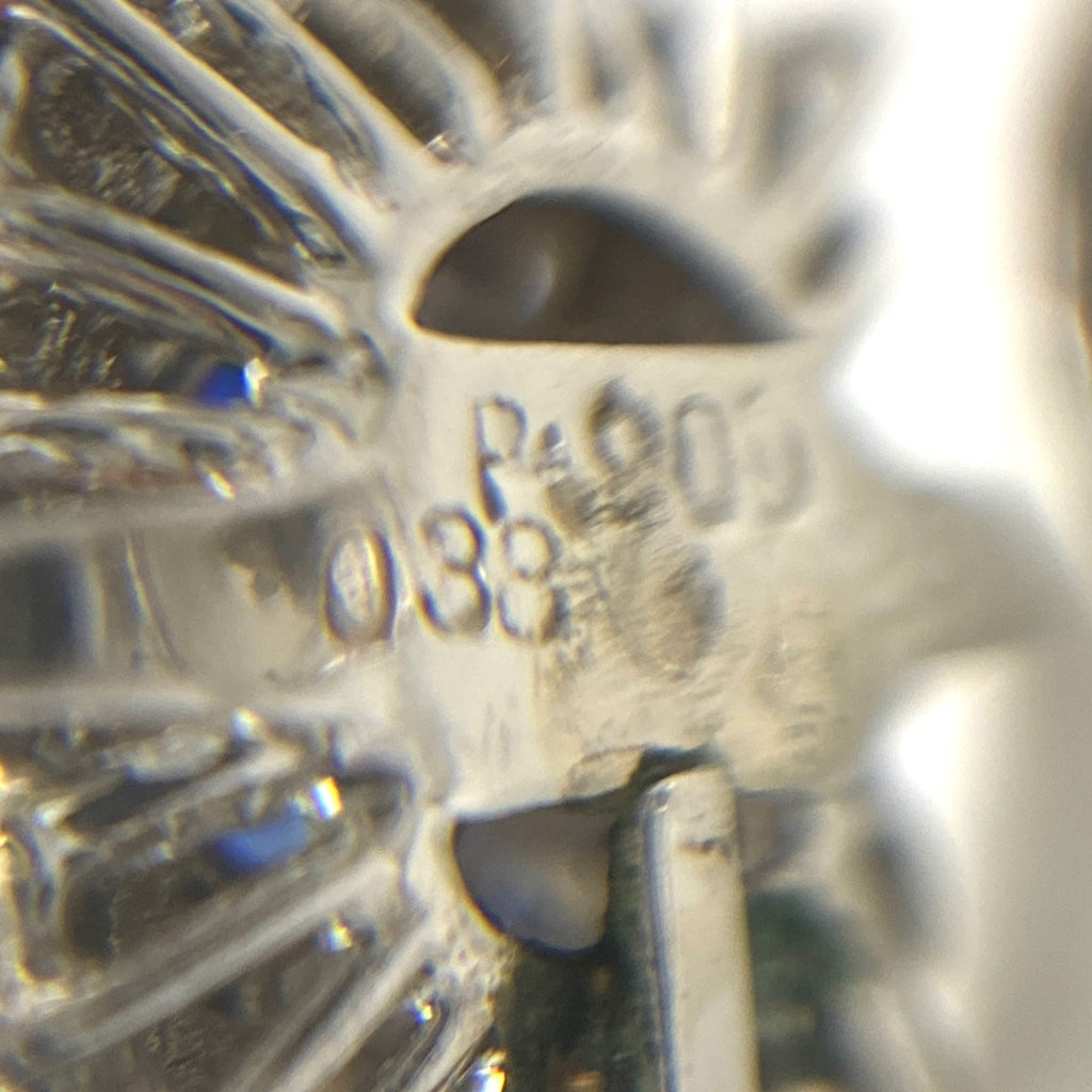 サファイア デザインイヤリング プラチナ メレダイヤ ダイヤモンド イヤリング Pt900 Pt850 サファイア レディース 【中古】nbjwl