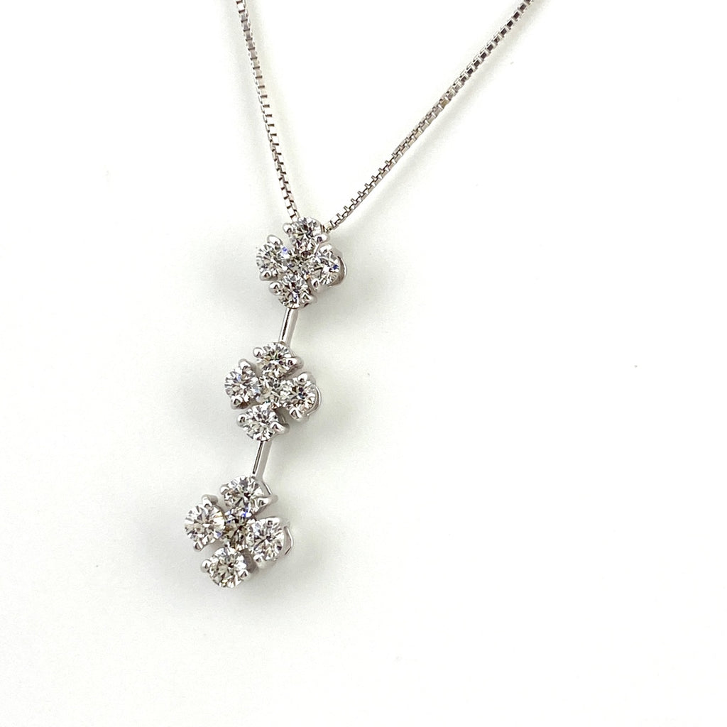 メレダイヤ デザインネックレス WG ホワイトゴールド ペンダント ネックレス K18 WG ダイヤモンド レディース 【中古】  nbjwl
 ラッピング可