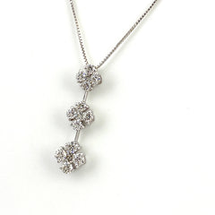 メレダイヤ デザインネックレス WG ホワイトゴールド ペンダント ネックレス K18 WG ダイヤモンド レディース 【中古】  nbjwl
 ラッピング可