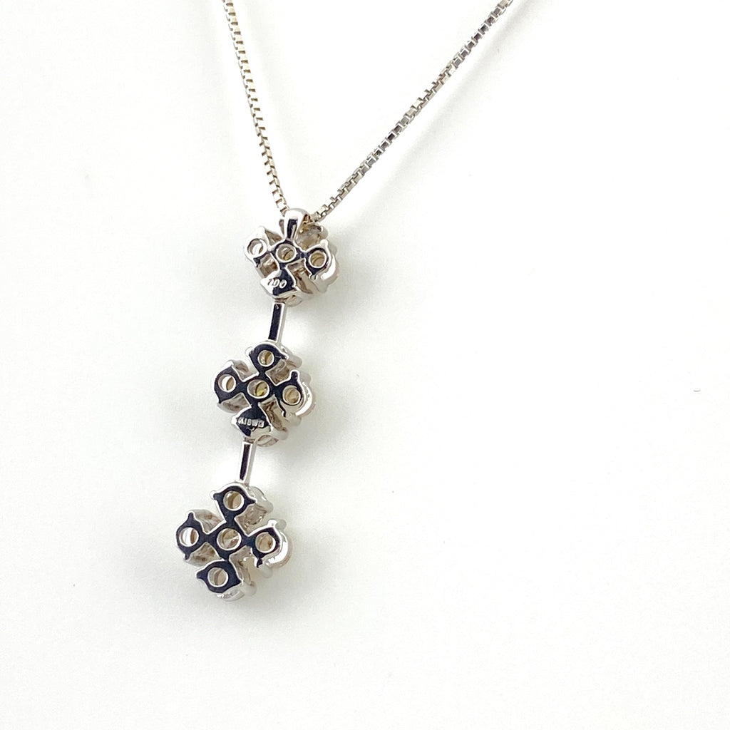 メレダイヤ デザインネックレス WG ホワイトゴールド ペンダント ネックレス K18 WG ダイヤモンド レディース 【中古】  nbjwl
 ラッピング可