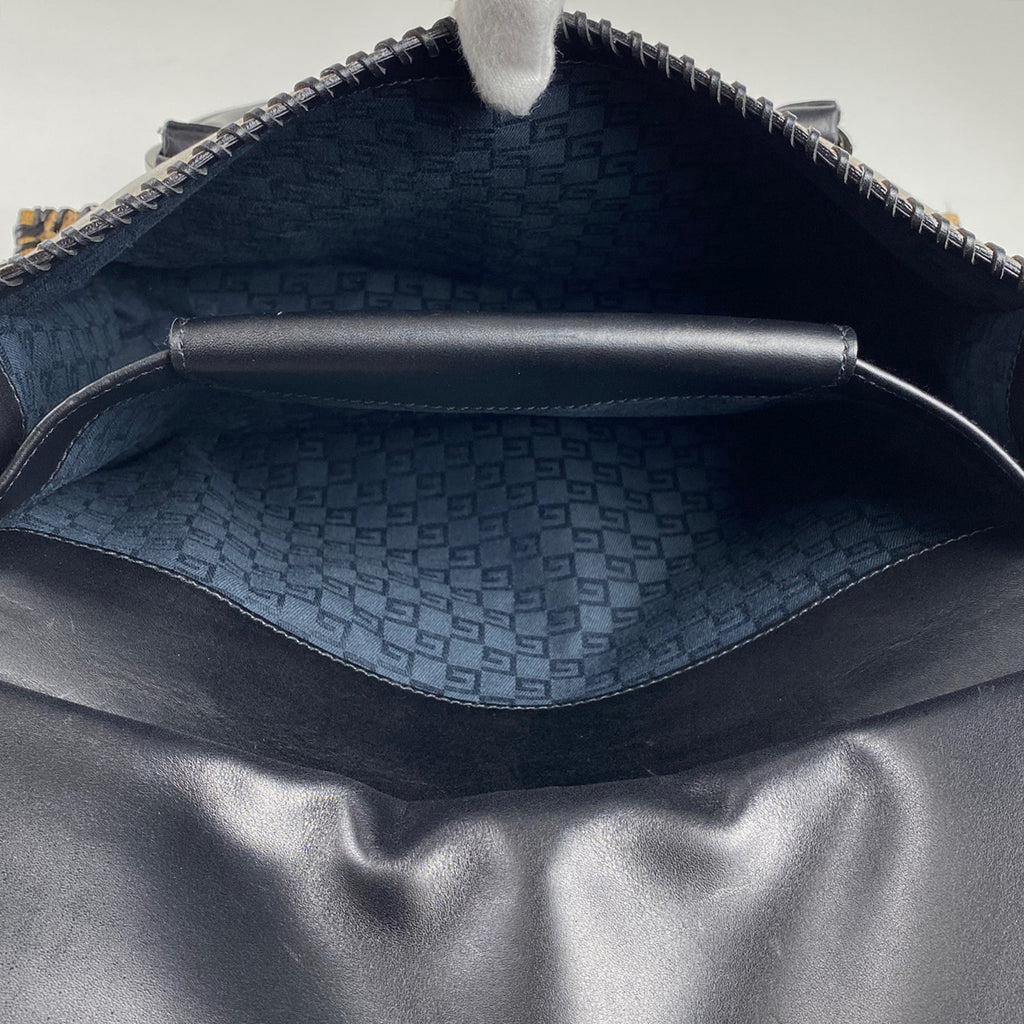グッチ ロゴ ハンドバッグ リザード ハンドバッグ レザー ブラウン レディース 【中古】 brbag