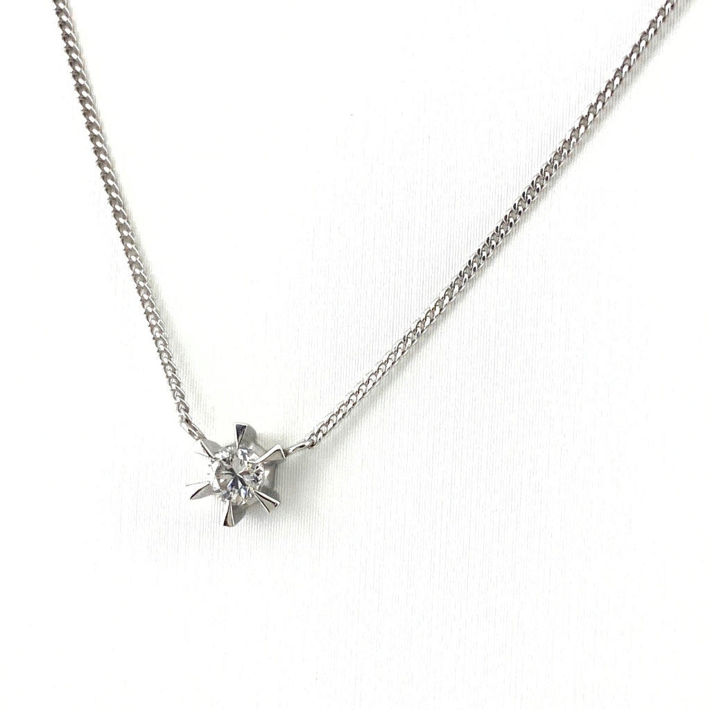 メレダイヤ デザインネックレス プラチナ ペンダント ネックレス Pt850 ダイヤモンド レディース 【中古】nbjwl