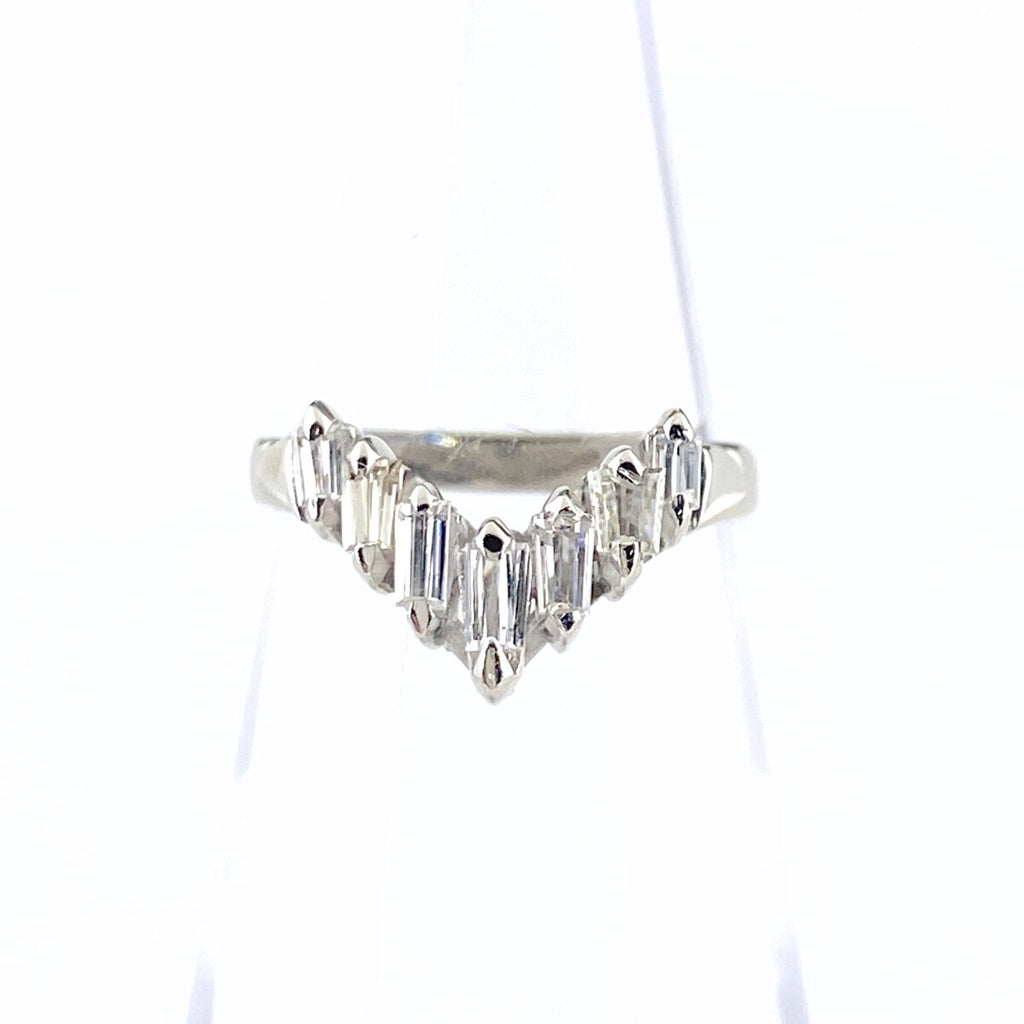 メレダイヤ デザインリング プラチナ 指輪 リング 6.5号 Pt900 ダイヤモンド レディース 【中古】nbjwl