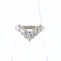 メレダイヤ デザインリング プラチナ 指輪 リング 6.5号 Pt900 ダイヤモンド レディース 【中古】nbjwl