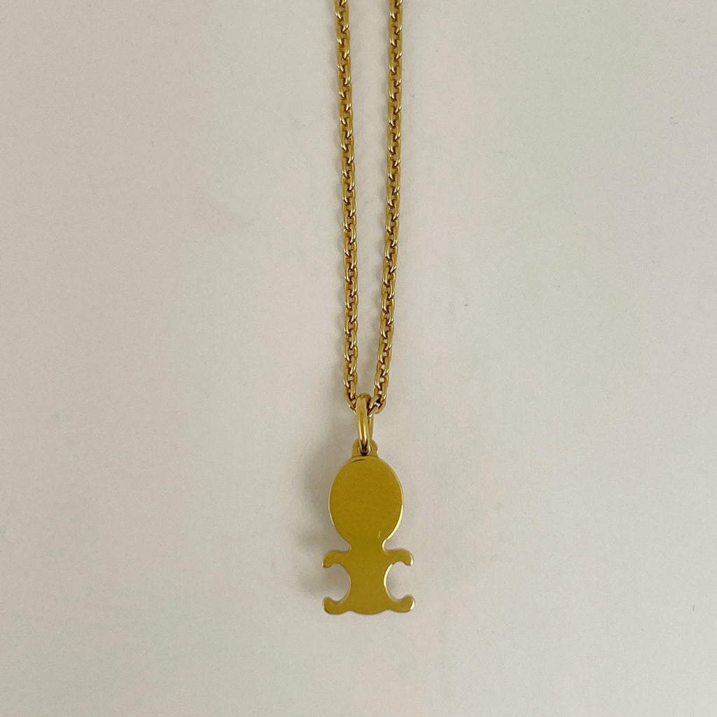 セリーヌ トリオンフ ネックレス カラーストーン ネックレス GP ゴールド レディース 【中古】bracc