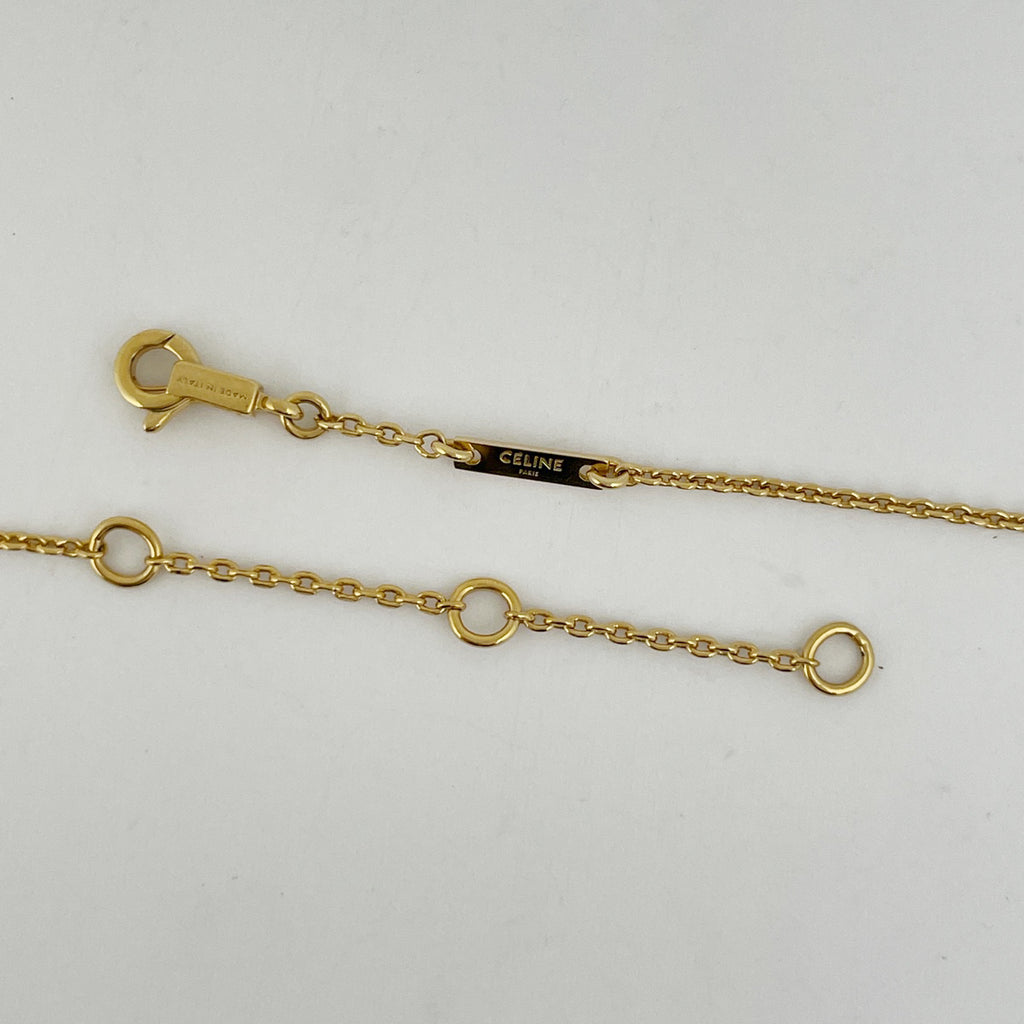 セリーヌ トリオンフ ネックレス カラーストーン ネックレス GP ゴールド レディース 【中古】bracc