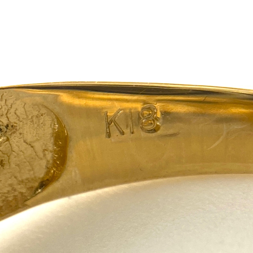 メレダイヤ デザインリング YG イエローゴールド 指輪 リング 10.5号 K18 ダイヤモンド レディース 【中古】nbjwl