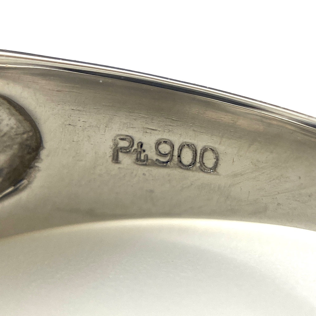 フラワーモチーフ デザインリング プラチナ 指輪 メレダイヤ 花 リング 10号 Pt900 ダイヤモンド レディース 【中古】nbjwl