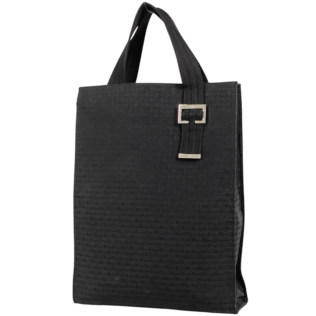 クリスチャンディオール ロゴ トートバッグ 総柄 ハンドバッグ トートバッグ キャンバス ブラック レディース 【中古】brbag