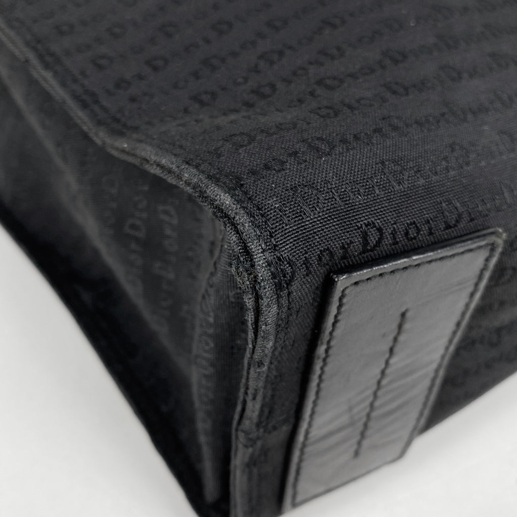 クリスチャンディオール ロゴ トートバッグ 総柄 ハンドバッグ トートバッグ キャンバス ブラック レディース 【中古】brbag