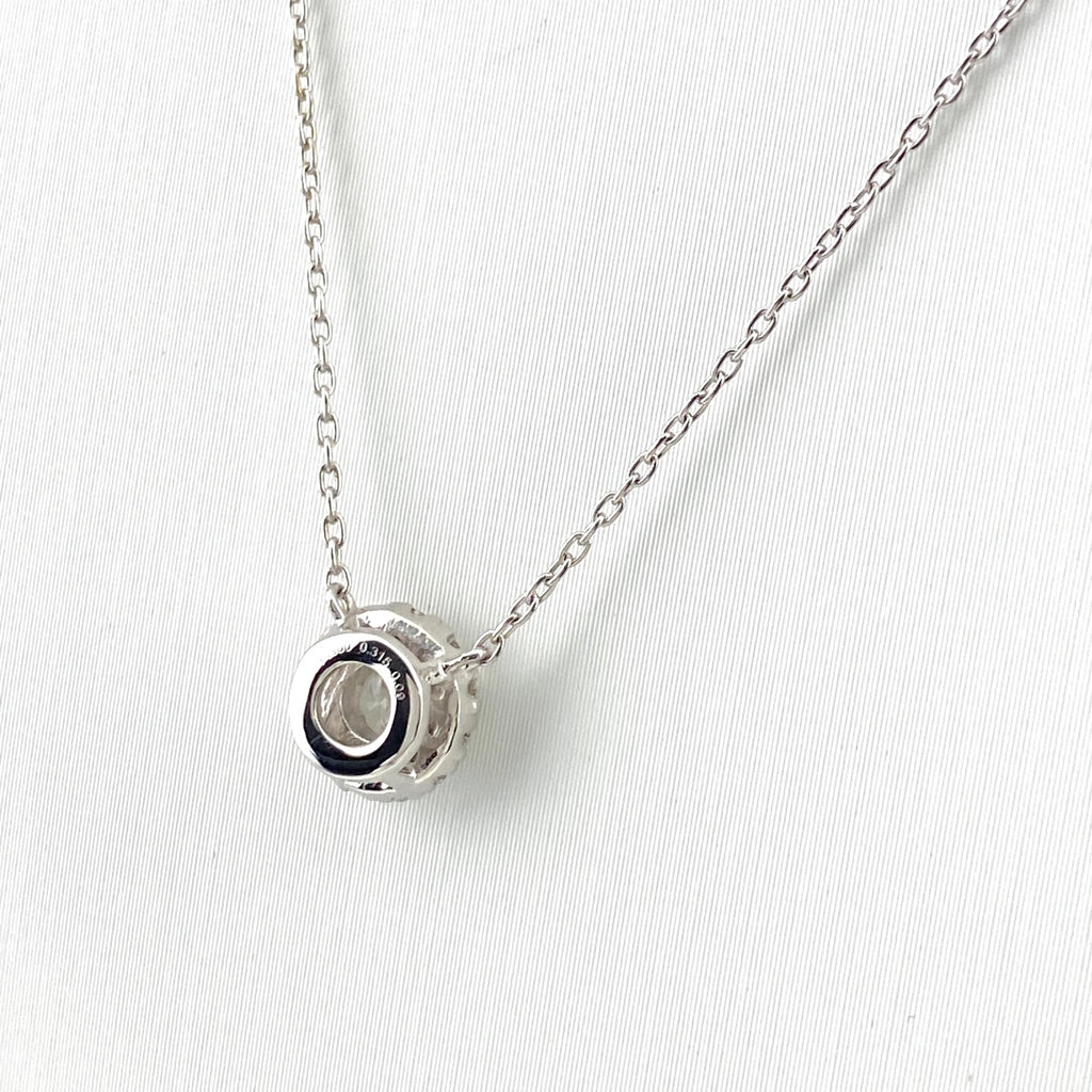ダイヤモンド デザインネックレス プラチナ メレダイヤ ペンダント ネックレス Pt900 Pt850 ダイヤモンド レディース 【中古】nbjwl