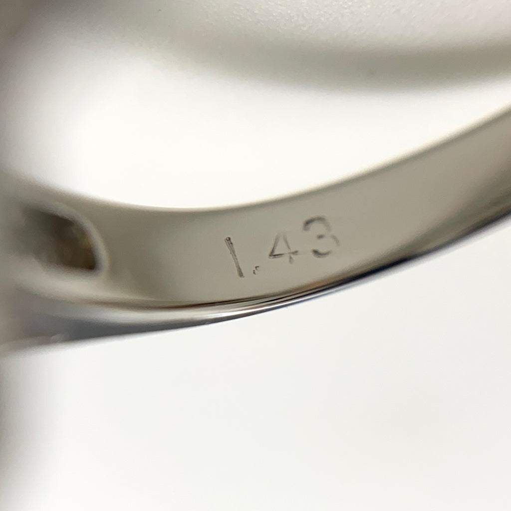 オパール デザインリング プラチナ 指輪 メレダイヤ リング 7.5号 Pt900 オパール ダイヤモンド レディース 【中古】nbjwl