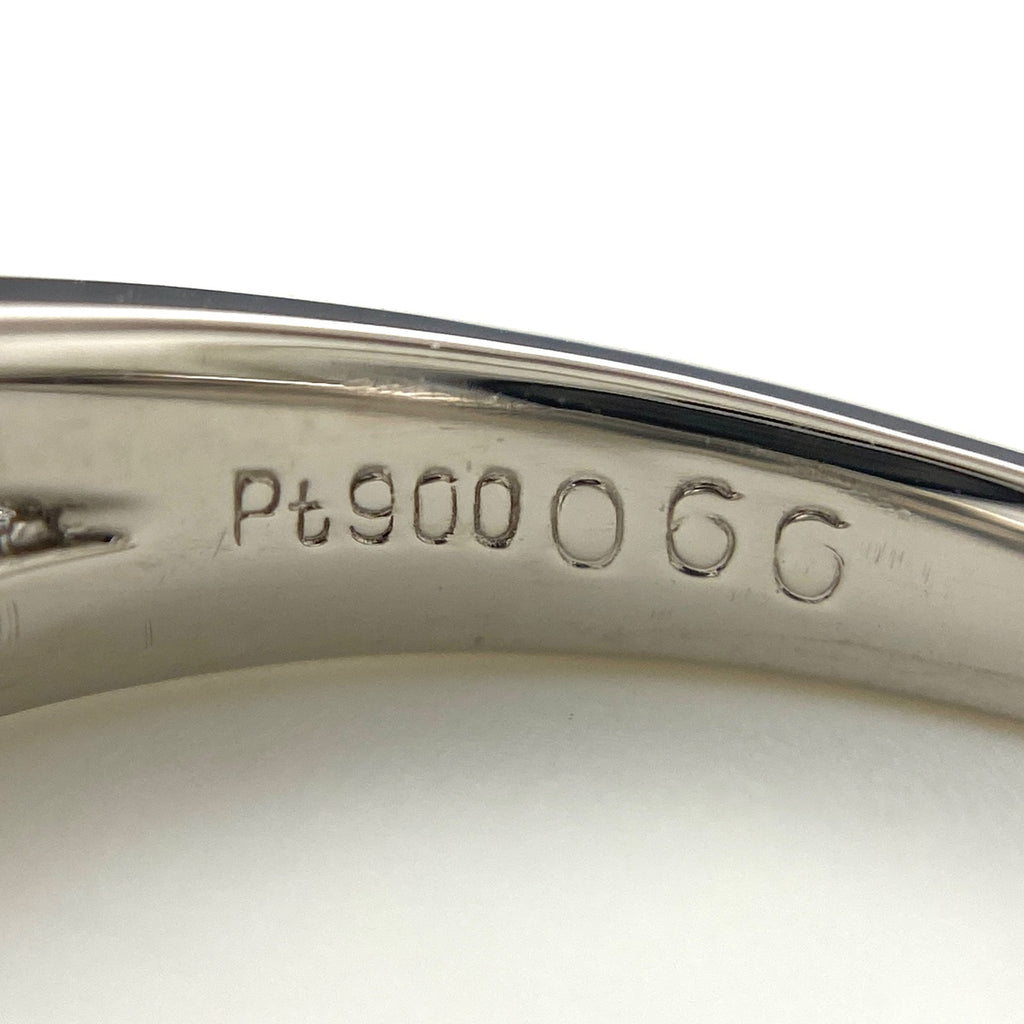 サファイア デザインリング プラチナ 指輪 メレダイヤ リング 10号 Pt900 サファイア ダイヤモンド レディース 【中古】nbjwl