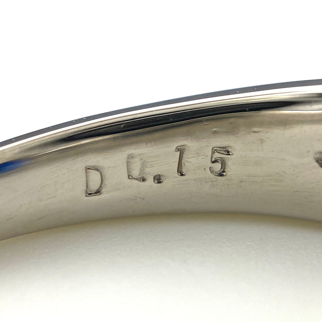 サファイア デザインリング プラチナ 指輪 メレダイヤ リング 10号 Pt900 サファイア ダイヤモンド レディース 【中古】nbjwl