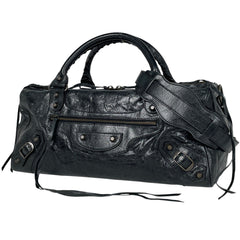 バレンシアガ ザ ツィギー ハンドバッグ 2WAY ショルダーバッグ ハンドバッグ レザー ブラック 128523 レディース 【中古】brbag