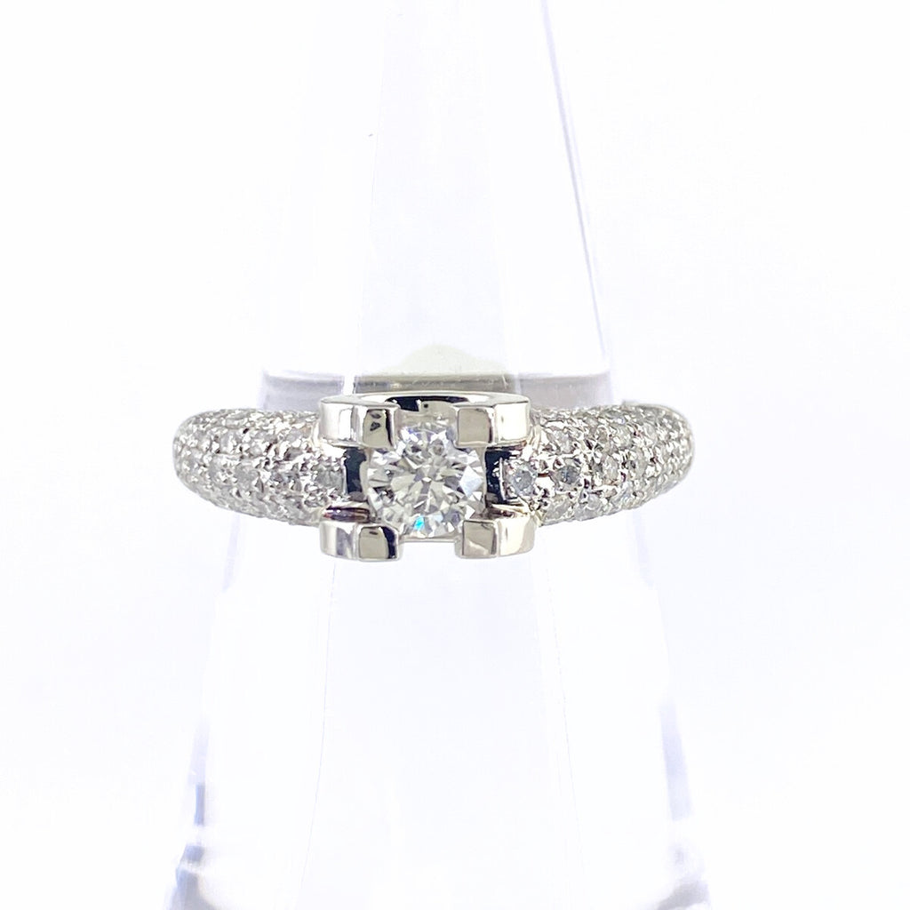 ダイヤモンド デザインリング プラチナ 指輪 リング 12号 Pt900 ダイヤモンド レディース 【中古】nbjwl