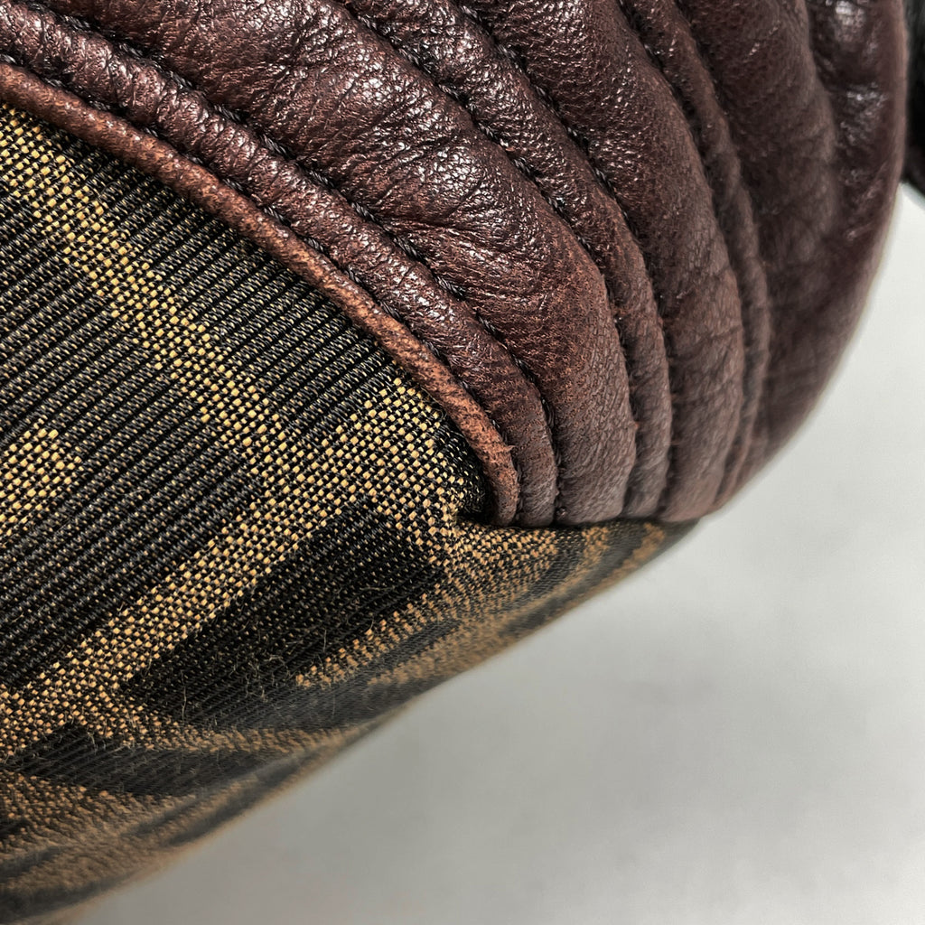 フェンディ ズッカ柄 ミニスパイバッグ 手提げ ハンドバッグ キャンバス ブラウン 8BL078 レディース 【中古】brbag