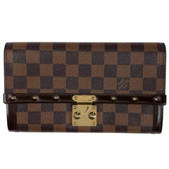 ルイ・ヴィトン ポルトフォイユ ヴェニス スタッズ 長財布 ダミエ ブラウン N60535 レディース 【中古】brbag