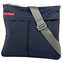 プラダスポーツ ロゴ ショルダーバッグ スポーツライン ショルダーバッグ ナイロン ネイビー 4VA311 レディース 【中古】brbag