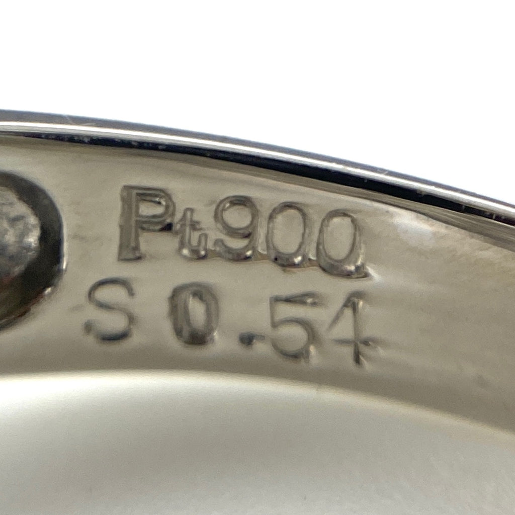 サファイア デザインリング プラチナ 指輪 メレダイヤ リング 12.5号 Pt900 サファイア ダイヤモンド レディース 【中古】nbjwl