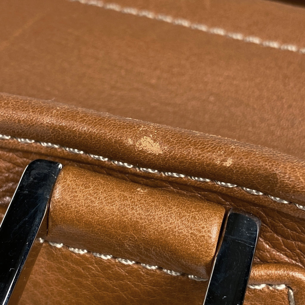 ロエベ アマソナ 28 アナグラム ロゴ ハンドバッグ レザー ブラウン レディース 【中古】 brbag