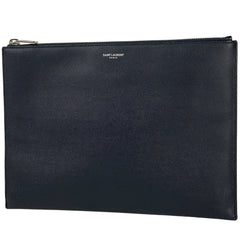 サンローラン ロゴ クラッチバッグ セカンドバッグ クラッチバッグ レザー ネイビー 397294 メンズ 【中古】 brbag