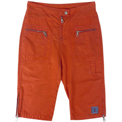 シャネル スポーツライン ハーフパンツ サイドファスナー ココマーク P19424 02S ボトムス ショートパンツ コットン ナイロン その他 オレンジ レディース 【中古】brapp