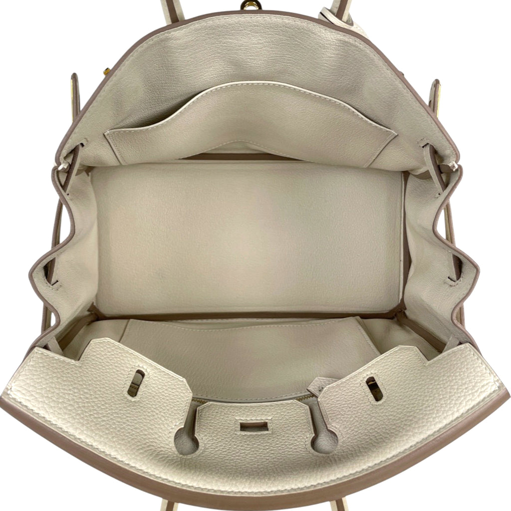 エルメス バーキン 25 ハンドバッグ トゴ アイボリー U レディース 【中古】brbag