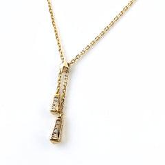 ポーラ メレダイヤ デザインネックレス YG イエローゴールド ペンダント ネックレス 750 ダイヤモンド レディース 【中古】brjwl
