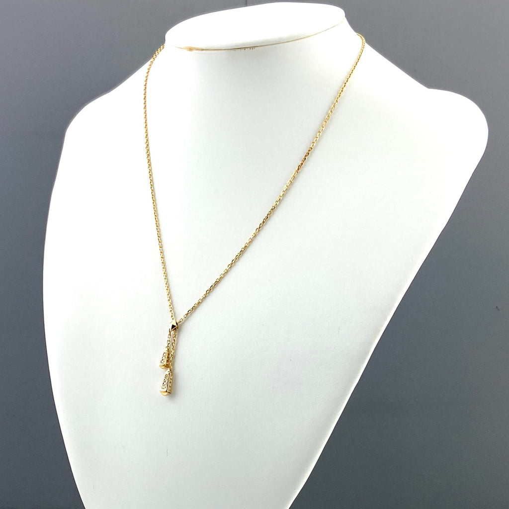 ポーラ メレダイヤ デザインネックレス YG イエローゴールド ペンダント ネックレス 750 ダイヤモンド レディース 【中古】brjwl