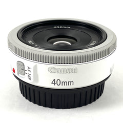 キヤノン Canon EF 40mm F2.8 STM ホワイト 一眼カメラ用レンズ（オートフォーカス） 【中古】