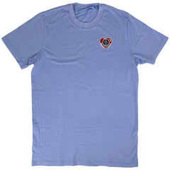モンクレール ロゴ Tシャツ ハート ワッペン 8C00021 トップス 半袖Ｔシャツ 綿 ライトブルー メンズ 【中古】