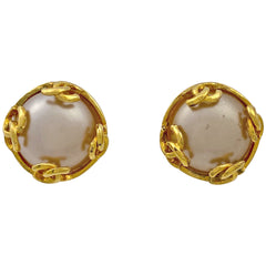 シャネル ココマーク フェイクパール イヤリング ラウンド 丸型 イヤリング GP ゴールド レディース 【中古】 bracc