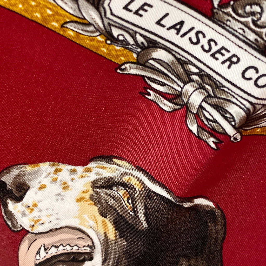 エルメス カレ 90 LE LAISSER COURRE 猟犬 スカーフ スカーフ シルク レッド マルチカラー レディース 【中古】 
 ラッピング可