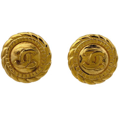 シャネル ココマーク ラウンド イヤリング CCマーク 丸型 イヤリング GP ゴールド レディース 【中古】bracc