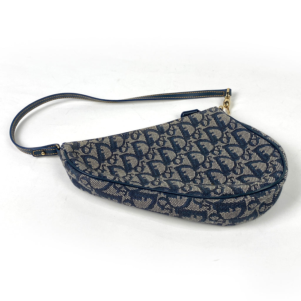 Dior ディオール　トロッター柄　ショルダーバック　ネイビー 美品 クリスチャンディオール トロッター柄 2way ショルダー