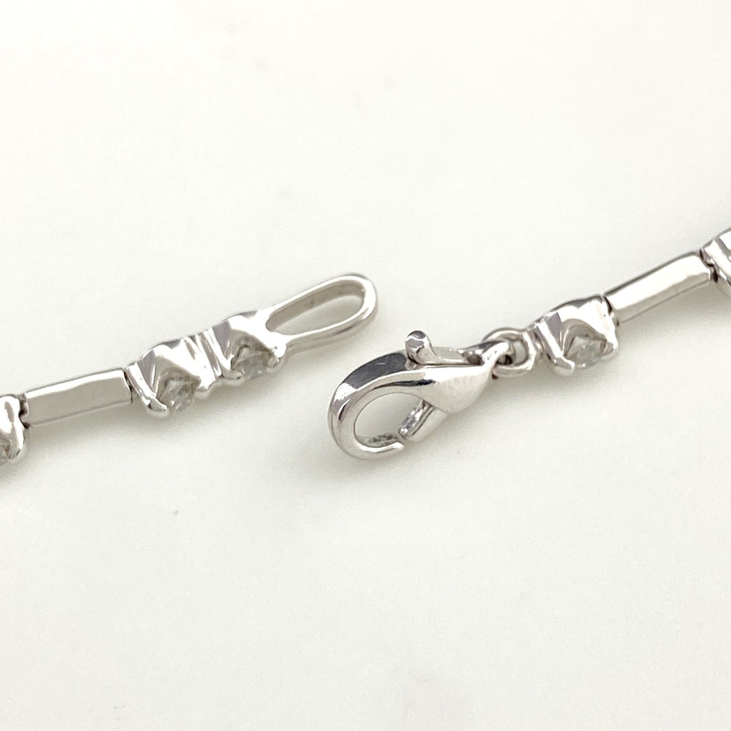 メレダイヤ デザインブレスレット WG ホワイトゴールド 腕輪 ブレスレット K18 WG ダイヤモンド レディース 【中古】nbjwl